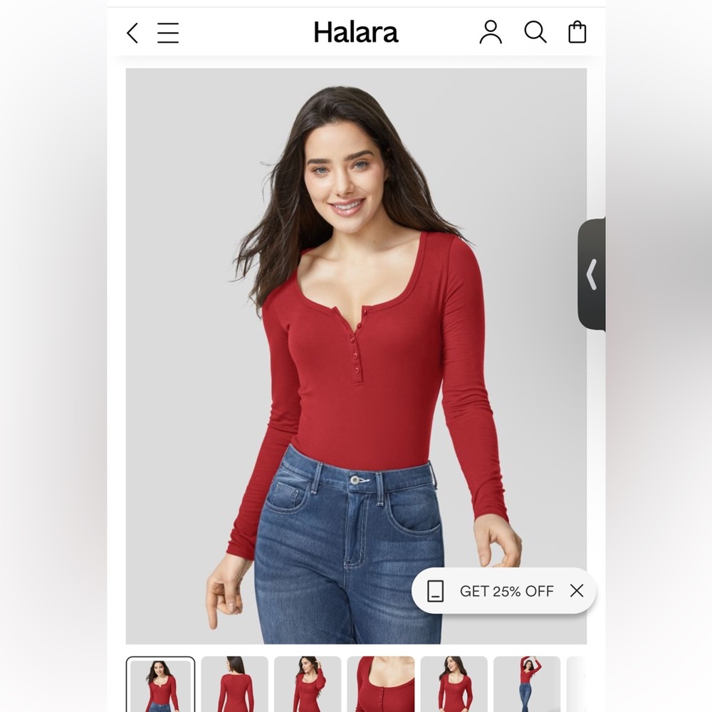 Halara Long Sleeve NWT Small Ribbed Henley Neck Long Sleeve Slim Casual T-Shirt